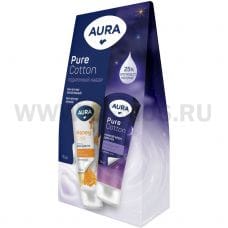 AURA П/н PURE COTTON (Крем д/рук 75мл + Крем д/рук 75мл)