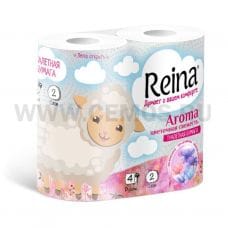 Бумага туалетная  Reina 2-сл Цветочная свежесть бл 4