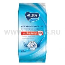 ЧЗ AURA Влаж.салф. Антибактериальные бл72  FAMILY