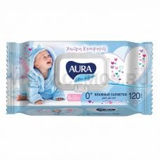ЧЗ AURA Влаж.салф. детские Ультра комфорт 120шт с крышкой