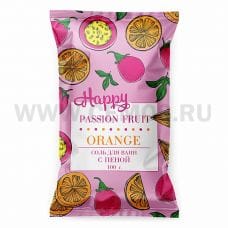 КЛ SOHappy Соль для ванн 100г с пеной Апельсин и Маракуйя
