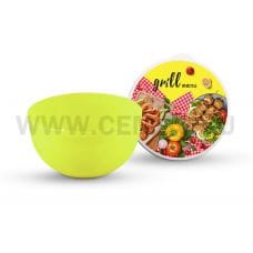 ПБ Миска с крышкой 0,6л  Grill menu салатовый