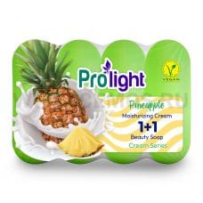 PROLIGHT Туал.мыло 4*80г 1+1 Сливочно-ананасовое (эко-пак)