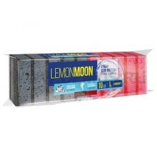 LEMON MOON бл10 Губки для посуды Краснон & черное