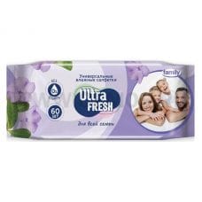 ULTRA Fresh влажные салфетки бл60 для всей семьи