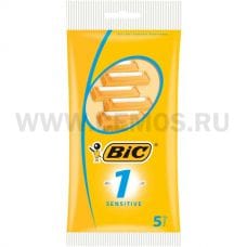 Станок BIC Желтый однораз 5шт с 1 лезвием чувствительна кожа