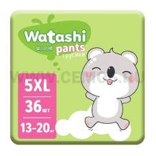 WATASHI Подгузники-трусики 5XL 13-20 (36шт)