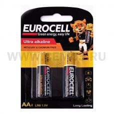 EUROCELL батарейки ( пальцы )  АА бл2 алкалиновые