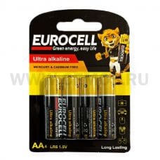 EUROCELL батарейки ( пальцы )  АА бл4 алкалиновые