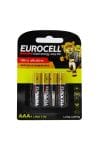 EUROCELL батарейки ( мизинцы )  АAА бл4 алкалиновые