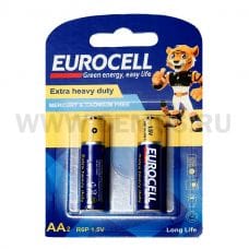 EUROCELL батарейки ( пальцы )  АА бл2 цинк-углеродные