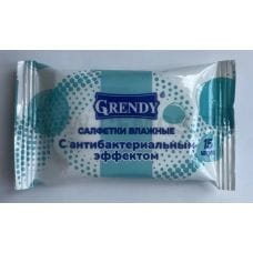 GRENDY Влажные салфетки 15шт с Антибактериальным эффектом