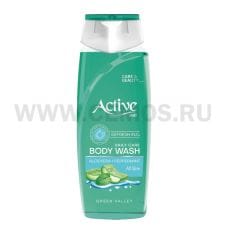 АКТИВ 400мл гель для душа Освежающий мята и алоэ вера зел