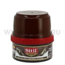 SITIL 200мл Крем-блеск для обуви Темно-коричневый