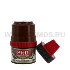 SITIL 60мл Крем-блеск для обуви Темно-коричневый