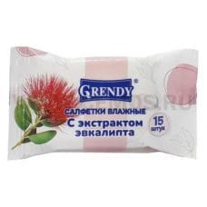 GRENDY Влажные салфетки 15шт Эвкалипт