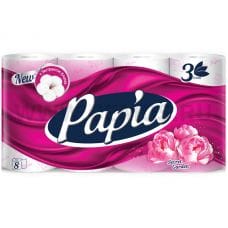 Бумага туалетная  Papia 3-сл Secret Garden бл 8