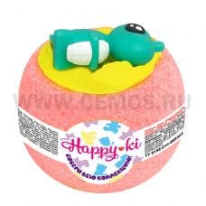 КЛ Шипучая соль для ванн 130г Happyki Чашка с пеной+ игрушка