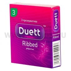 DUETT Ribbed (ребристые) презервативы №3