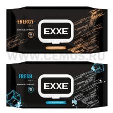 EXXE MEN Energy & Fresh влаж. салфетки парфюм аромат бл100