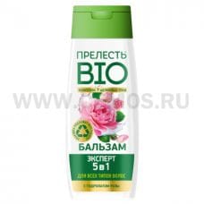 Бальз. Прелесть Био 250мл  5 в1 с гидролатом розы д/повр вол
