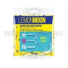 LEMON MOON бл3 салфетки вискозные с принтом 38*38см