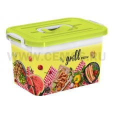 ПБ Контейнер для шашлыка 6,5л Grill menu салатовый