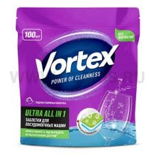 VORTEX Экологичные таблетки для ПММ бл100 Ultra all in 1