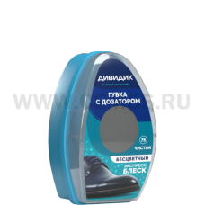 Дивидик Губка для гладкой кожи с дозатором бесцветная