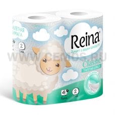 Бумага туалетная Reina Classic 2-сл  бл 4