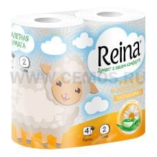Бумага туалетная Reina Aroma Ромашка и алоэ вера 2-сл бл 4