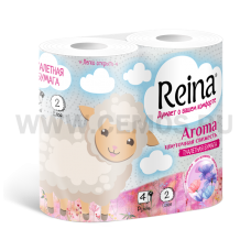 Бумага туалетная Reina Aroma Цветочная свежесть 2-сл  бл 4