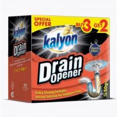 KALYON 150г  ( 3 * 50гр)  средство для прочистки труб, Ч/с