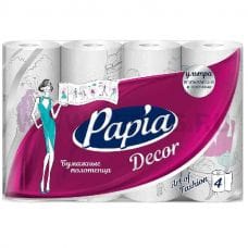 Полотенца бумажные Papia 3-сл бл4 Decor