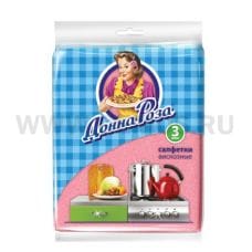 Салфетка ДОННА РОЗА бл3 вискозная