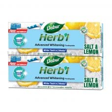 Dabur 150г*2шт Herb’l Salt & Lemon с зубной щеткой (ОАЭ),З/п