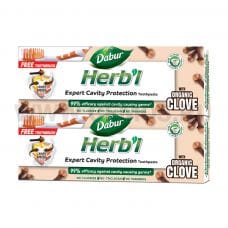 Dabur 150г*2шт Herb’l Clove с зубной щеткой (ОАЭ),З/п