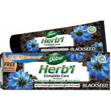 Dabur 150г Herb’l Black Seed с зубной щеткой (ОАЭ),З/п