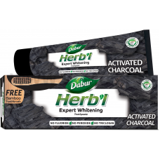 Dabur 150г Herb’l Activated Charcoal с зубной щеткой (ОАЭ)