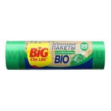 BIG City Пакет для мусора BIO 35л бл15 зеленые (51*53)