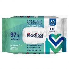 MADITOL Влажные Полотенца 60шт, 270*170мм, с крышкой