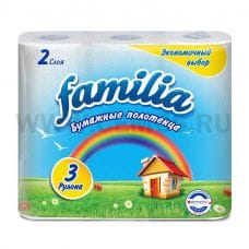 Полотенца бумажные Familia Радуга 2-сл бл3