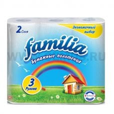 Полотенца бумажные Familia Радуга 2-сл бл3