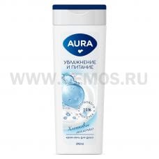 ЧЗ AURA Гель д/душа 390мл Хлопковое молочко, флакон/флиптоп