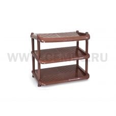 ПБ Этажерка для обуви Комфорт 3 полки коричневая