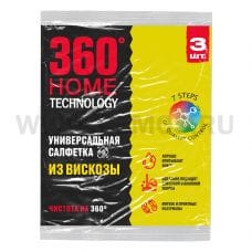 360 Home Technology Салфетка вискозные бл3