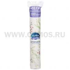AURA TOTAL CARE Ватные диски п/э бл200