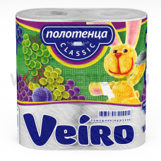 Полотенца бумажные Veiro Classic, 2-сл., 2 рул. Белые