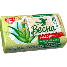 ЧЗ Весна Т/м 90г Ассорти алоэ + овсяное молочко крем-мыло