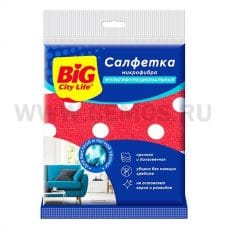 BIG City Салфетка из микрофибры бл1 горох